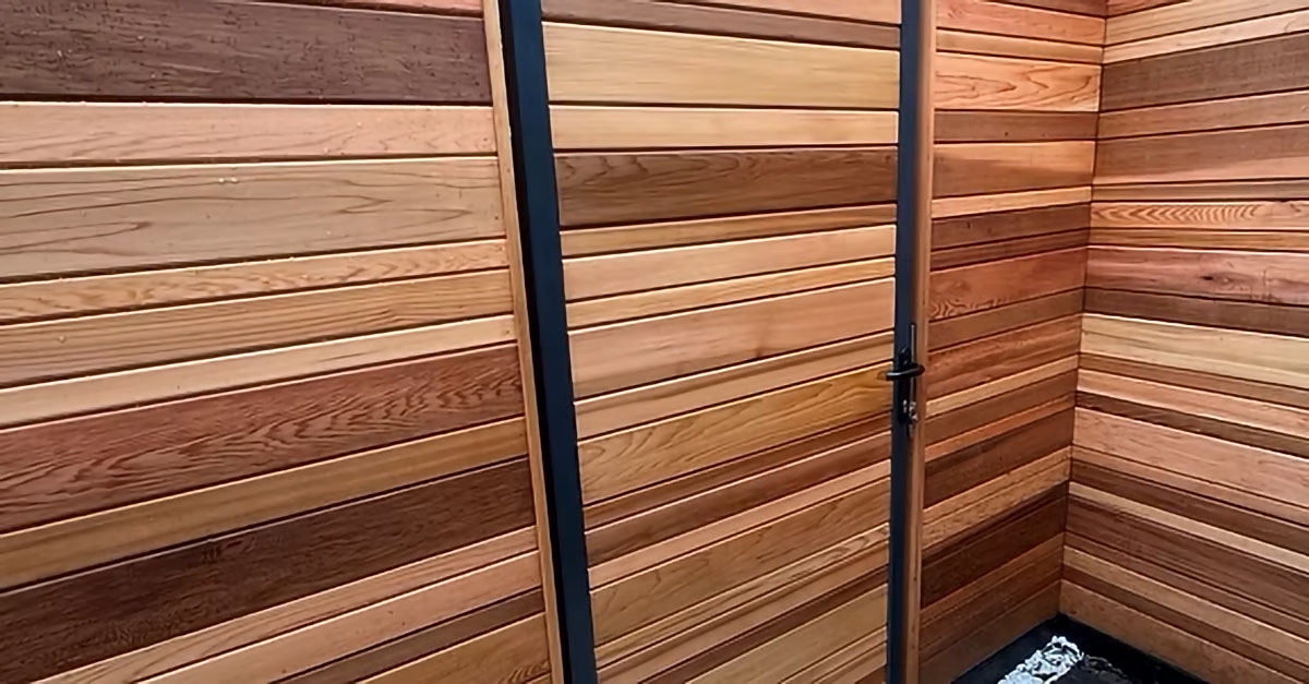 Corner Wooden Gate and Fence