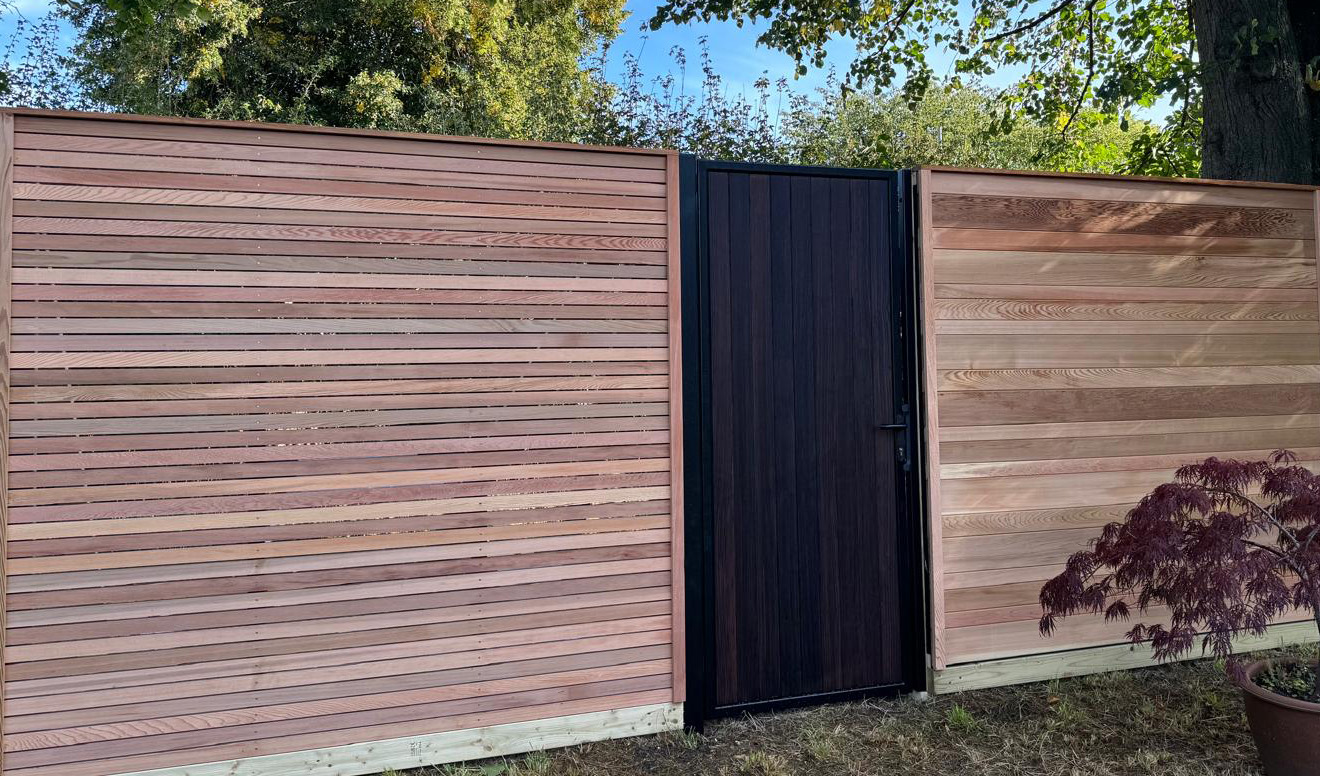 Metal Framed and Wooden Garden Gate